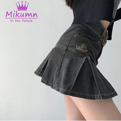 Y2K Kawaii Hot Girl Denim Skirt College Style