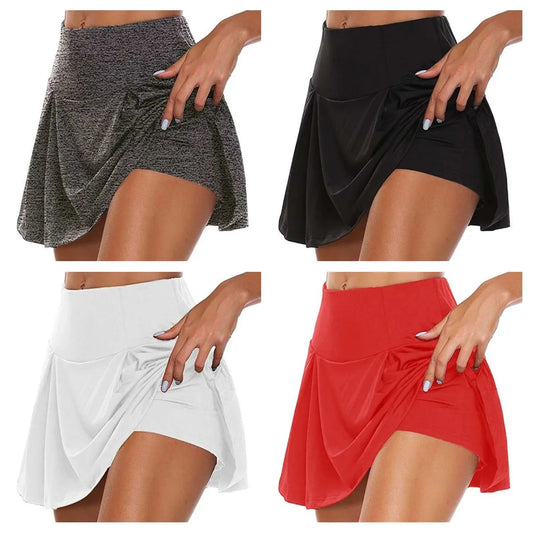 Summer Women's Sport Fitness Running Tennis Skirts Shorts