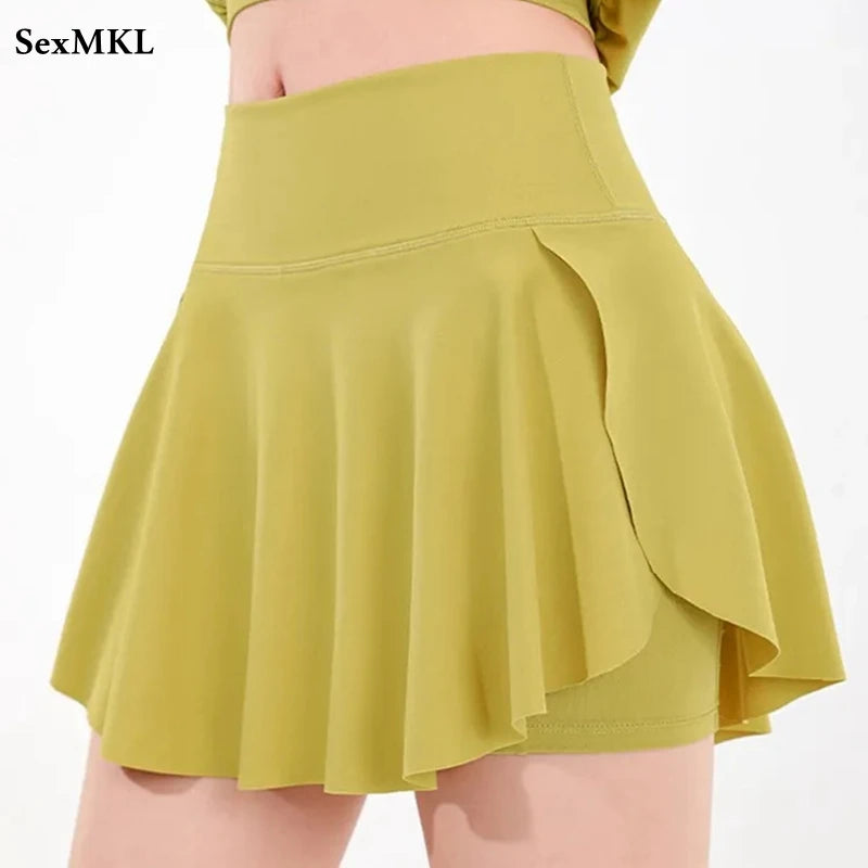 Summer Mini Skirts Women's Elastic High Waist Line