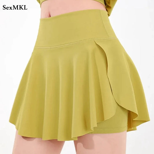 Summer Mini Skirts Women's Elastic High Waist Line