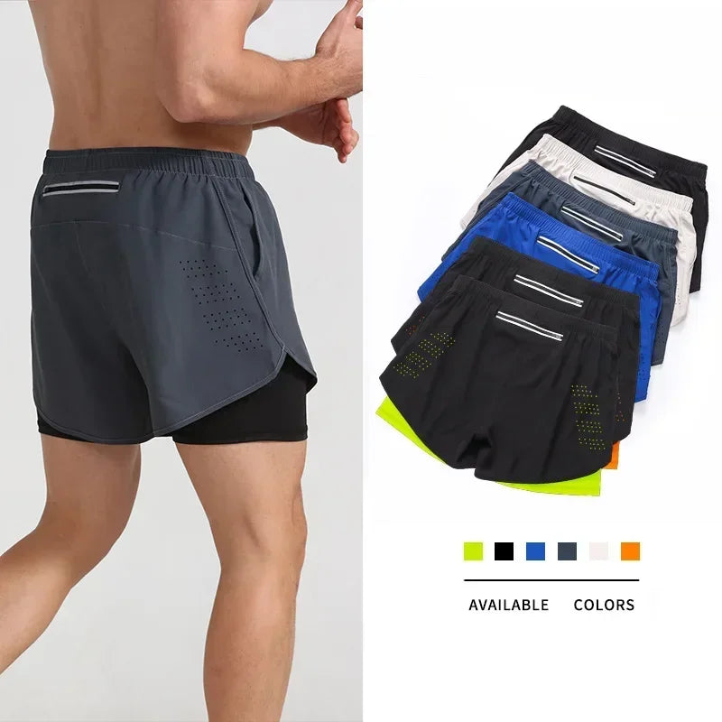 Cycling Shorts Fast Dry Three-Point Lined Training Bodybuilding