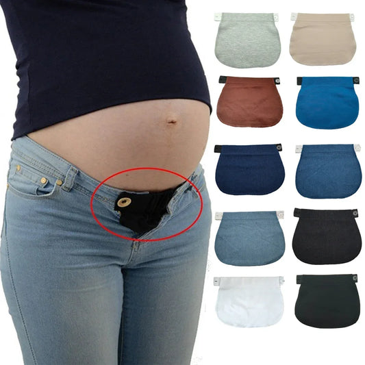 Adjustable Waistband Maternity Jeans - Pregnant Women Extender