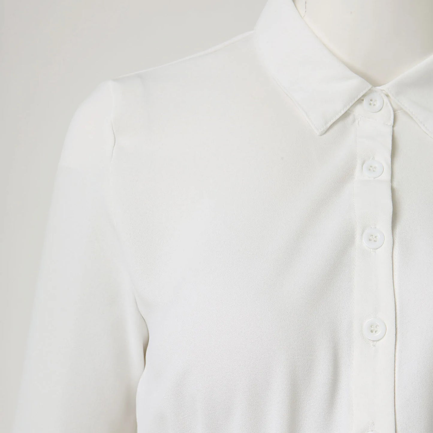 Maternity Tops - Pregnancy Long Sleeve White Blouse