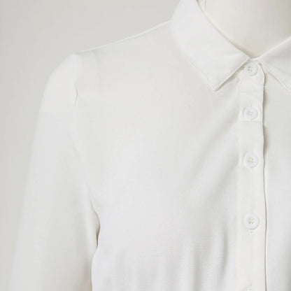 Maternity Tops - Pregnancy Long Sleeve White Blouse