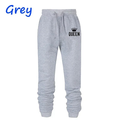 Queen Letter Printed Sweatpants Jogger Trousers Women's Casual Sports