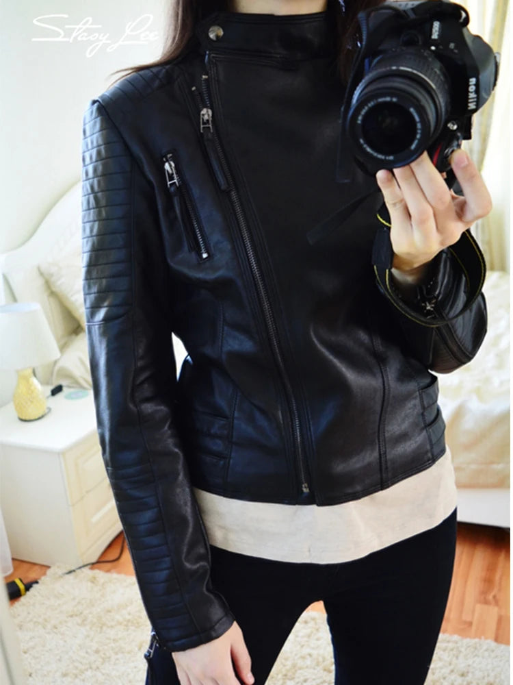 Punk Leather Jacket - PU Faux Bomber Motorcycle