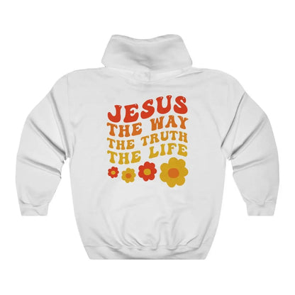 Jesus The Way The Truth The Life Hoodie: Retro Women's Long Sleeve Christian Pullover