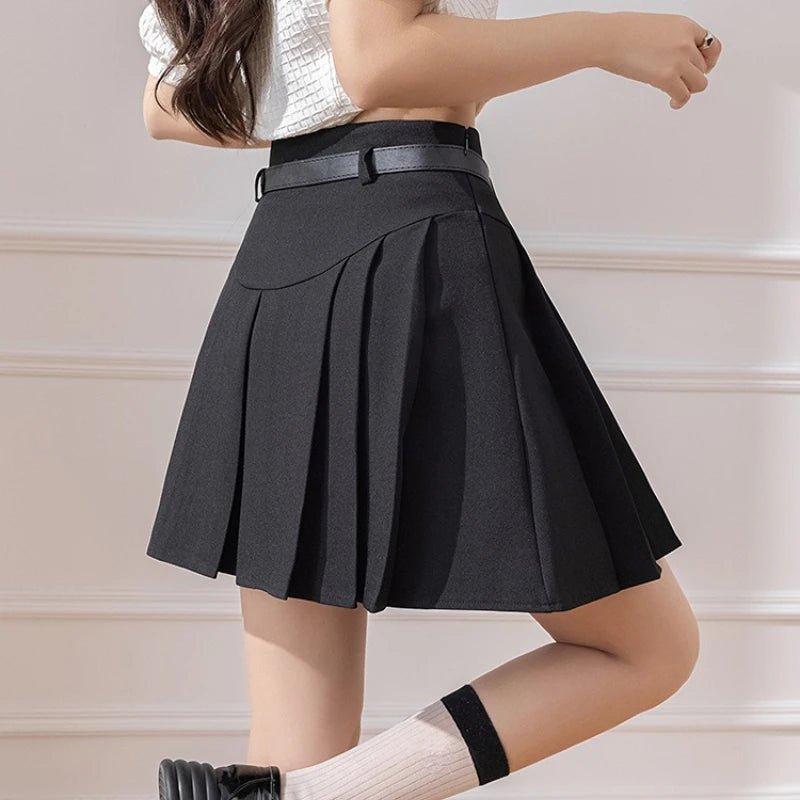 Fashion High Waist Pleated Mini Skirt Spring Summer