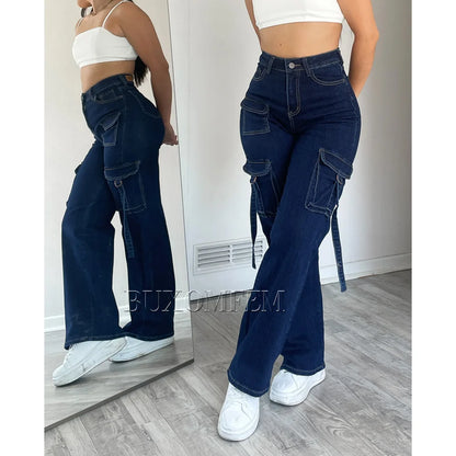 High Waisted Loose Multi-Pocket Cargo Pants Daily Unique Stylish