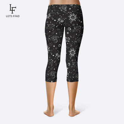 New Arrival 3D Galaxy Print High Waist Fitness Leggings