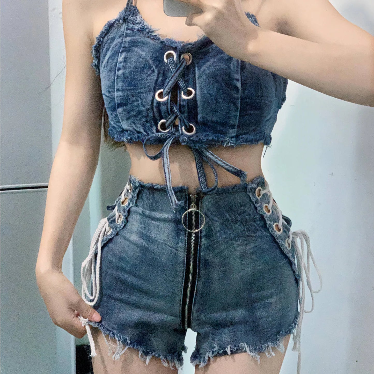 New Summer Women's Denim Shorts Sexy High Waisted Jeans