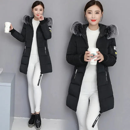 Women's Jacket - Fur Neckline Long Coat