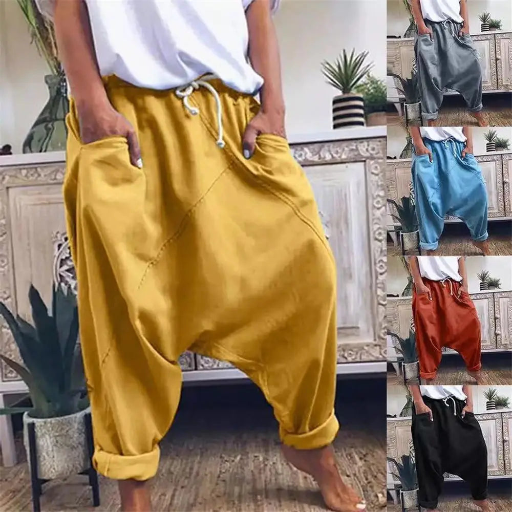 Women's Oversized Sarouel Harem Pants Drop Crotch