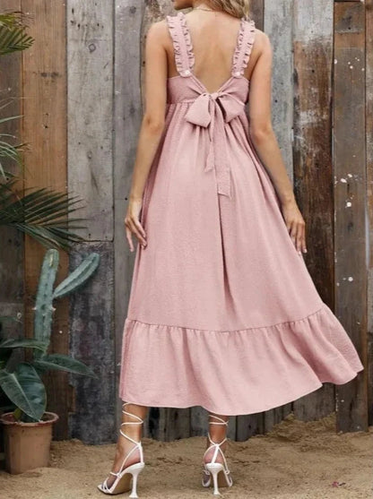 Maternity Sundress - Elegant Ruffles Pregnancy Dress