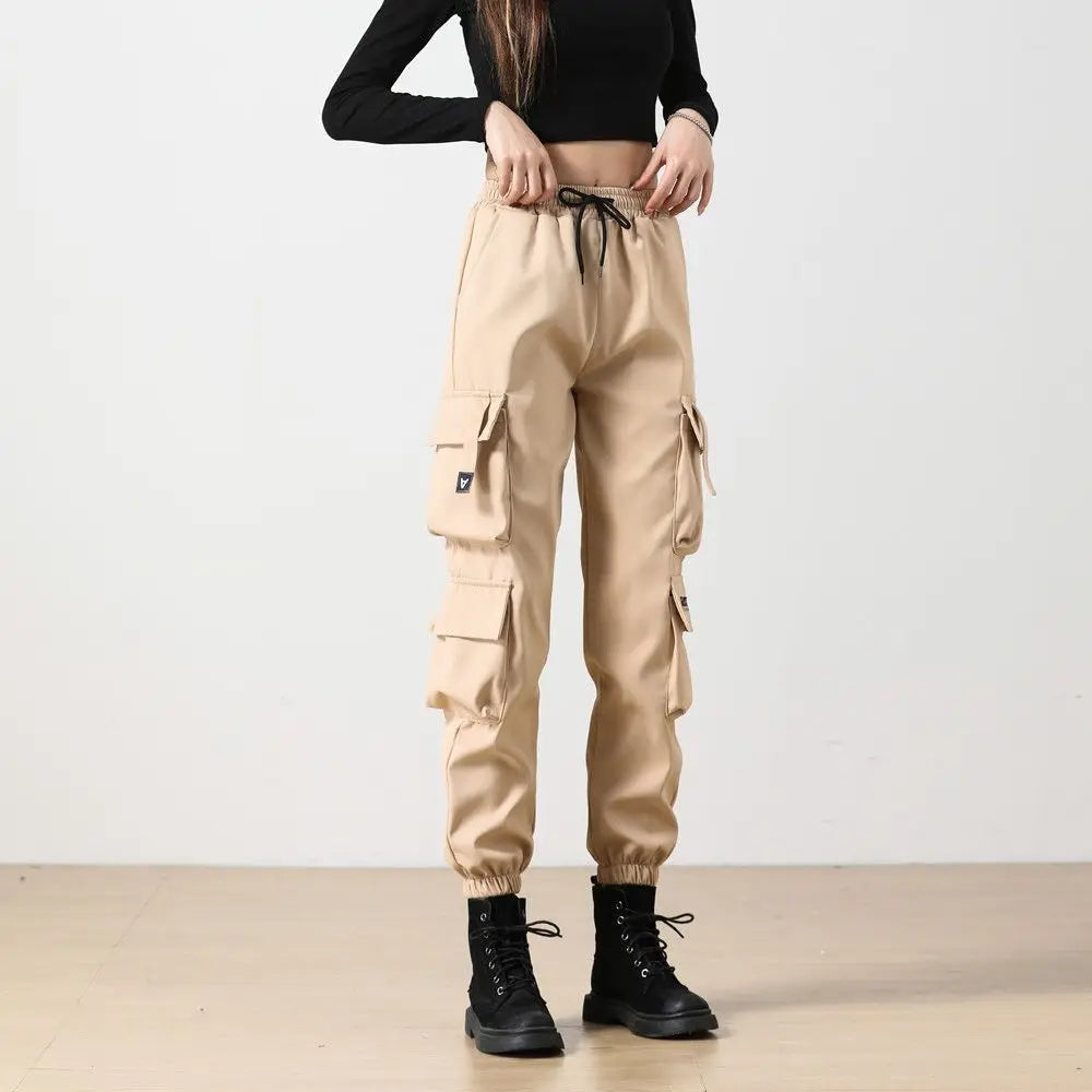 Spring And Summer Multi-Pocket Overalls Pants Loose Women's Ankle Banded Joggers