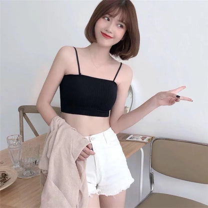 Women Cotton Underwear Tube Top Bra Ladies Thread Bra Comfort Up Women Sports Bra Sexy Top Female Crop Top Sexy Lingerie