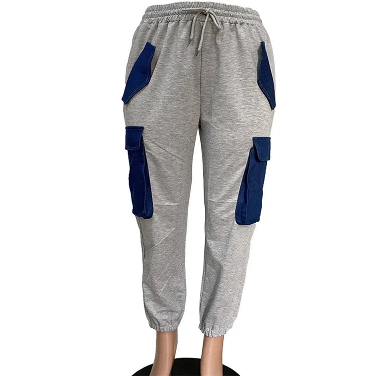 Women's Streetwear Multi Pocket Jogger Pants Winter Safari Sweatpants