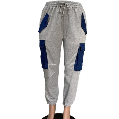 Women's Streetwear Multi Pocket Jogger Pants Winter Safari Sweatpants