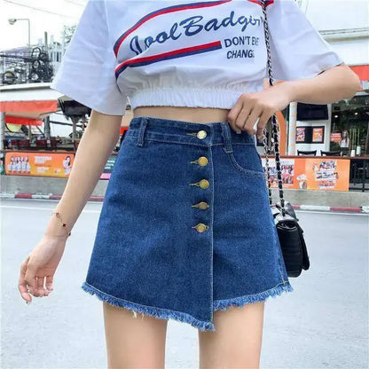 Short Pants Women's To Wear Loose Shorts Baggy Jeans Culotte Denim Hot Harajuku