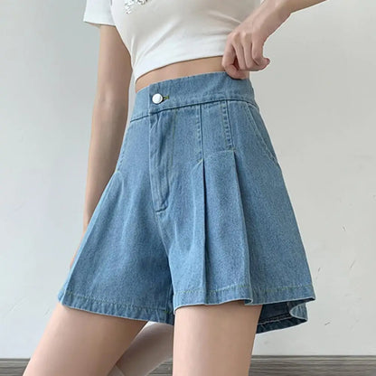 Vintage Denim Mini Skirts Women's Summer Sexy