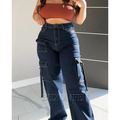 High Waisted Loose Multi-Pocket Cargo Pants Daily Unique Stylish