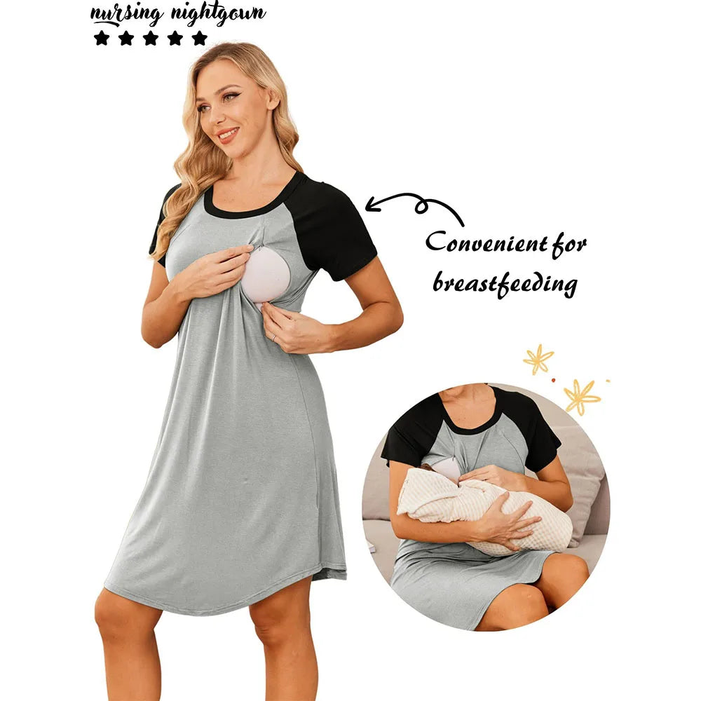 Women’s Nursing Gown - 3 in 1 Maternity Hospital Wear