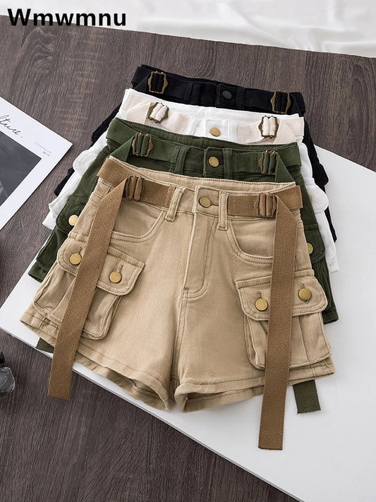 Summer Cargo Shorts Women's Streetwear Vintage Sexy Denim Short Pants New Skinny