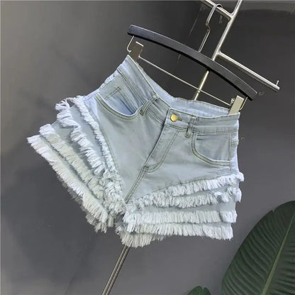 Fashion Casual Summer Cool Women's Baggy Denim Booty Shorts