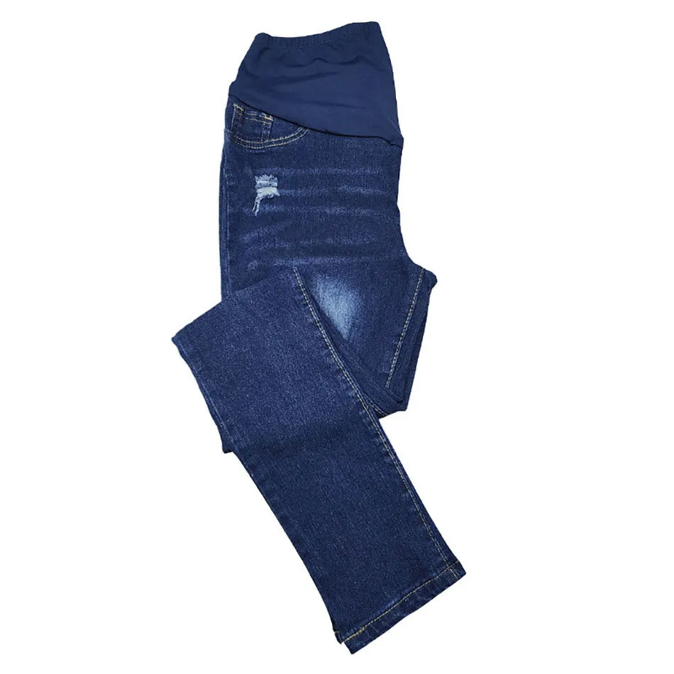 Denim Maternity Jeans - Straight Long Pregnancy