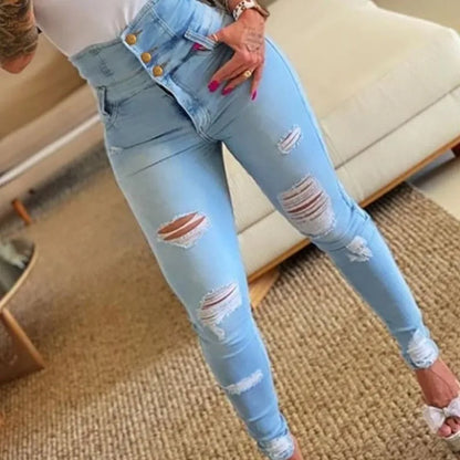 Pencil Pants Jeans Women's Pencil Bodycon High Waist Casual Long