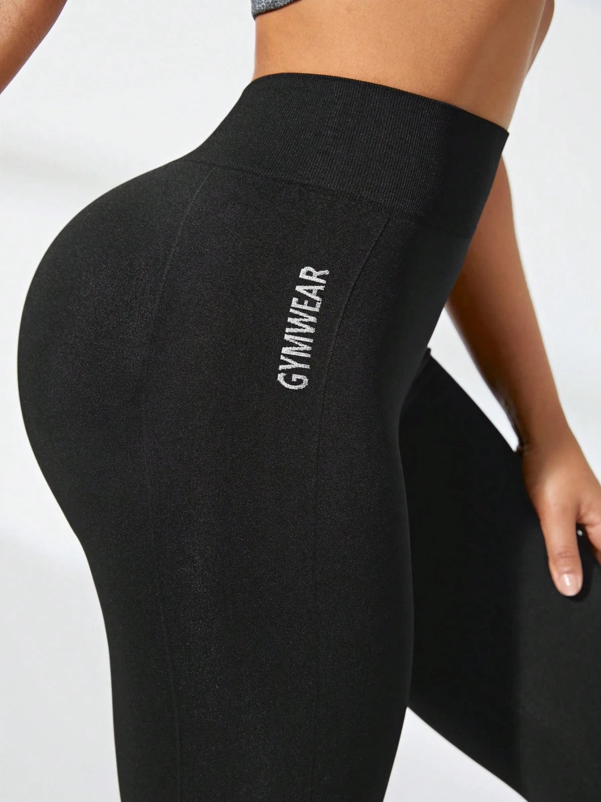 Women's High Waist Yoga Leggings Letter Gymwear Seamless Sports Pants