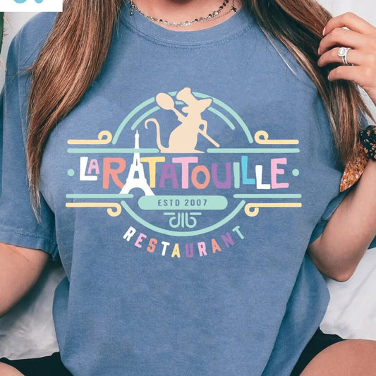 Remy Ratatouille Comfort colors shirt Colorful Restaurant Gusteaus Institute T Epcot Family Rat kitchen tee