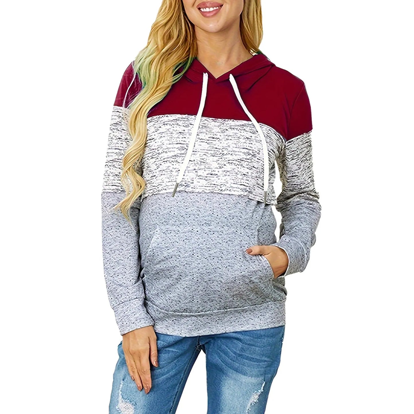 Pregnancy Maternity Breastfeeding Clothes Women Warm Long-sleeve Drawstring Hoodie