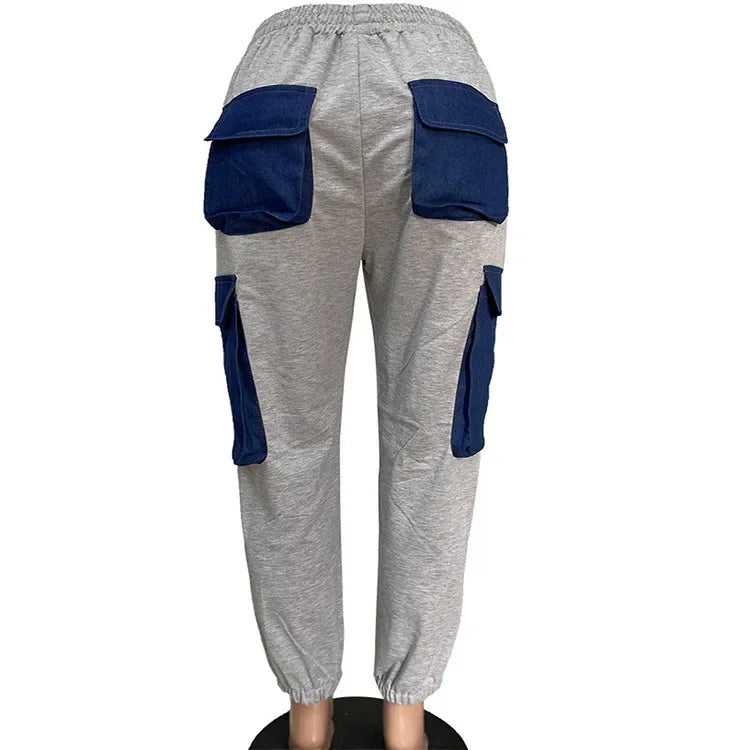 Women's Streetwear Multi Pocket Jogger Pants Winter Safari Sweatpants