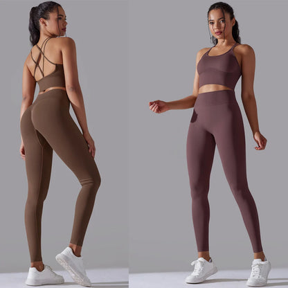 Vnazvnasi Seamless Women's Sports Set Yoga Suit Fitness