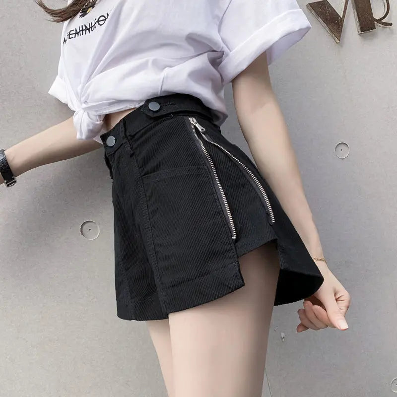 Short Pants For Woman To Wear Jeans Women's Shorts High Waist Cotton Korean Style