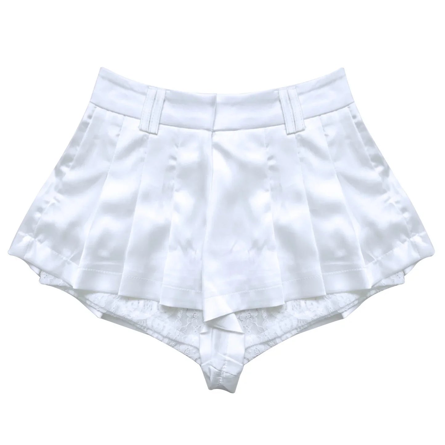 Lace Women's High Waist Super Shorts Casual Short White