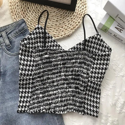 Crop Top Women Sexy Wireless Push Up Padded Tank Top Slim Was Thin Sports Summer Camisole 2024 New