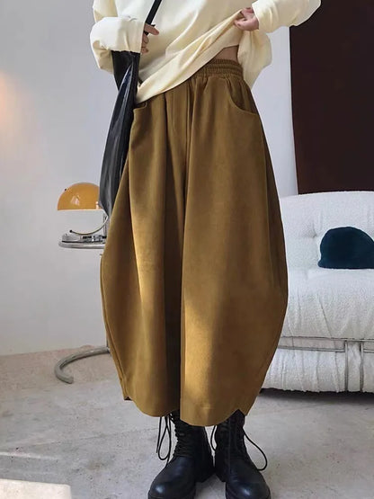 Autumn Casual Harem Pants High Waisted Retro Sweatpants