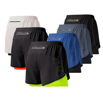 Cycling Shorts Fast Dry Three-Point Lined Training Bodybuilding