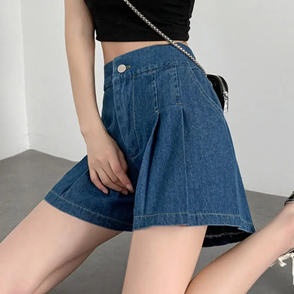 Vintage Denim Mini Skirts Women's Summer Sexy