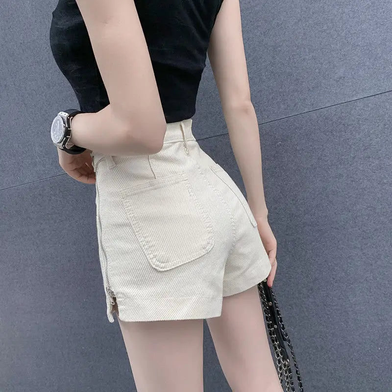 Short Pants For Woman To Wear Jeans Women's Shorts High Waist Cotton Korean Style