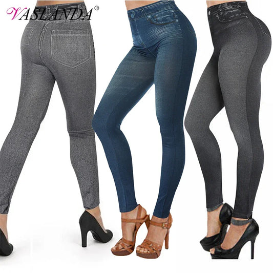 Vaslanda Denim Leggings Jeans Jeggings Skinny Pants Women