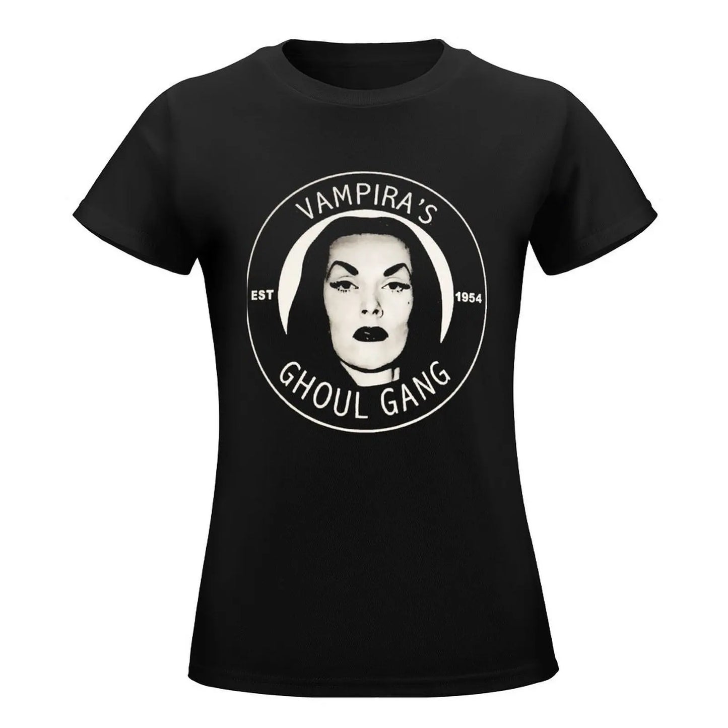 Vampira&x27;s Ghoul Gang T-shirt.png T-shirt animal print shirt for girls cute clothes t-shirts for Women pack