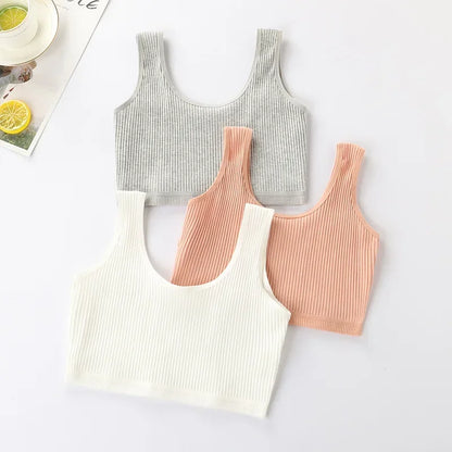 New Fashion Women Sexy Camis Solid Summer Crop Top Female Casual Breathable Tank Tops Vest Sleeveless Streetwear Tanks Teenager