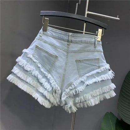 Fashion Casual Summer Cool Women's Baggy Denim Booty Shorts