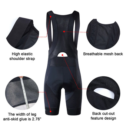 Ykywbike Cycling Bib Shorts Men Outdoor Wear Bike Ride 6 Hours