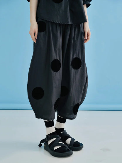 Imakokoni Original Design Black Polka Dot Thin Style Wide