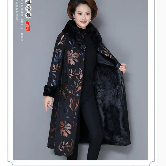 Winter Middle-aged Padded Jacket - New Lady Plus Velvet Coat