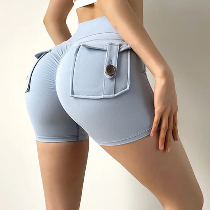 Try To Bn Women's Sport Shorts Pockets Gym High